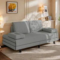 Rosahqnda 2-местный диван с функцией сна, раскладной диван-кровать, двуспальный диван, многофункциональный диван для гостиной — изображение 2