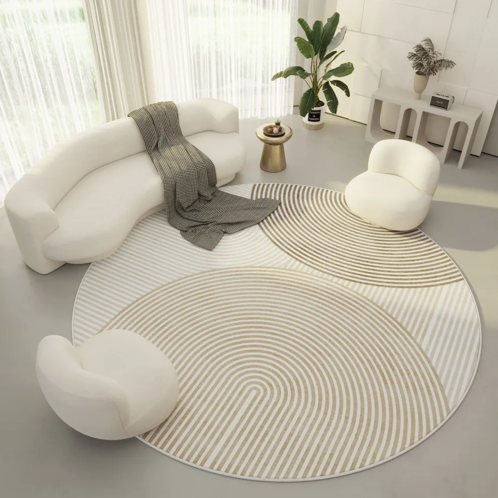 Floor Mat Modern Simple Circular Living Room Bedroom Bedside Non Slip