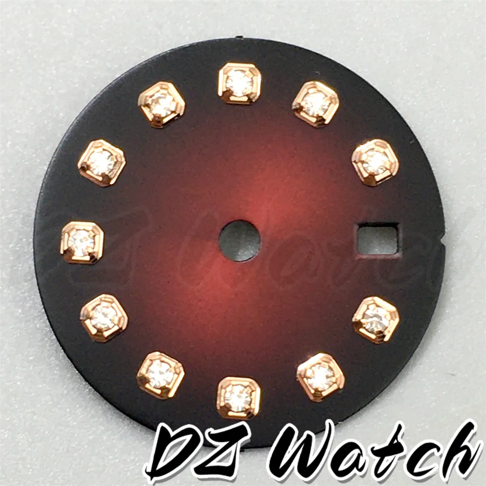 Stunning 20.5mm Multicolor Sunburst Watch Dial with Diamond Markers and Date Window