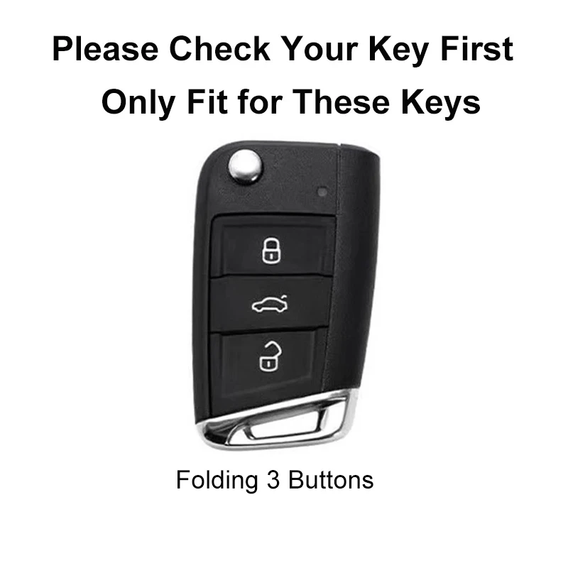 Key Case Cover Bag Keychain Protector for Volkswagen VW Polo Golf7 MK7 Tiguan Skoda Octavia Kodiaq Karoq Seat Ateca