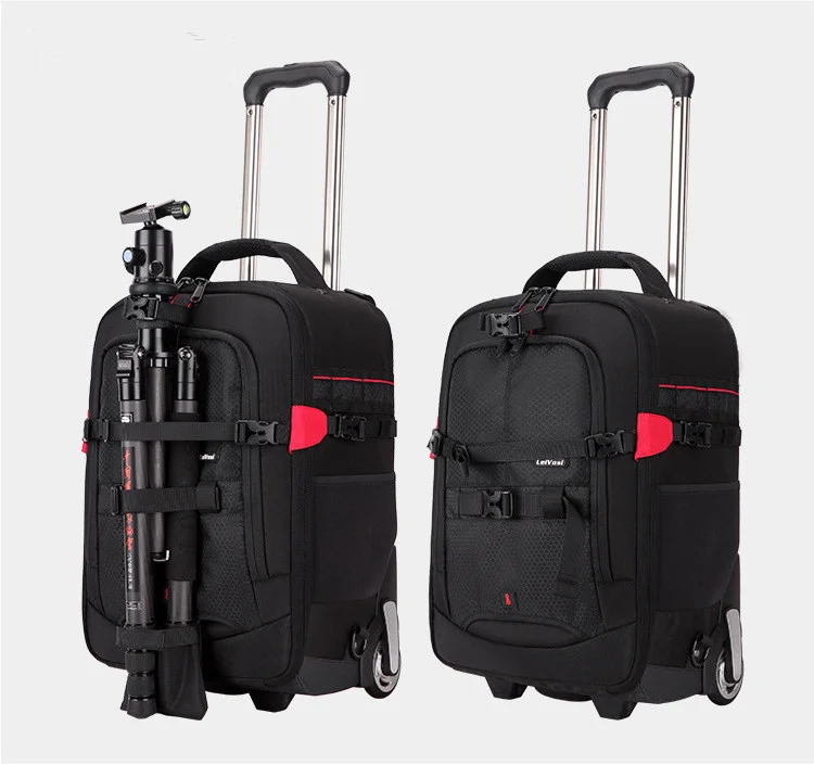 Trolley Camera Bag Waterproof Professional DSLR Camera Suitcase Bag On