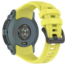 Premium Sports Silicone Watch Strap - Soft, Durable Replacement Band - Instinct 3 45mm (Yellow)