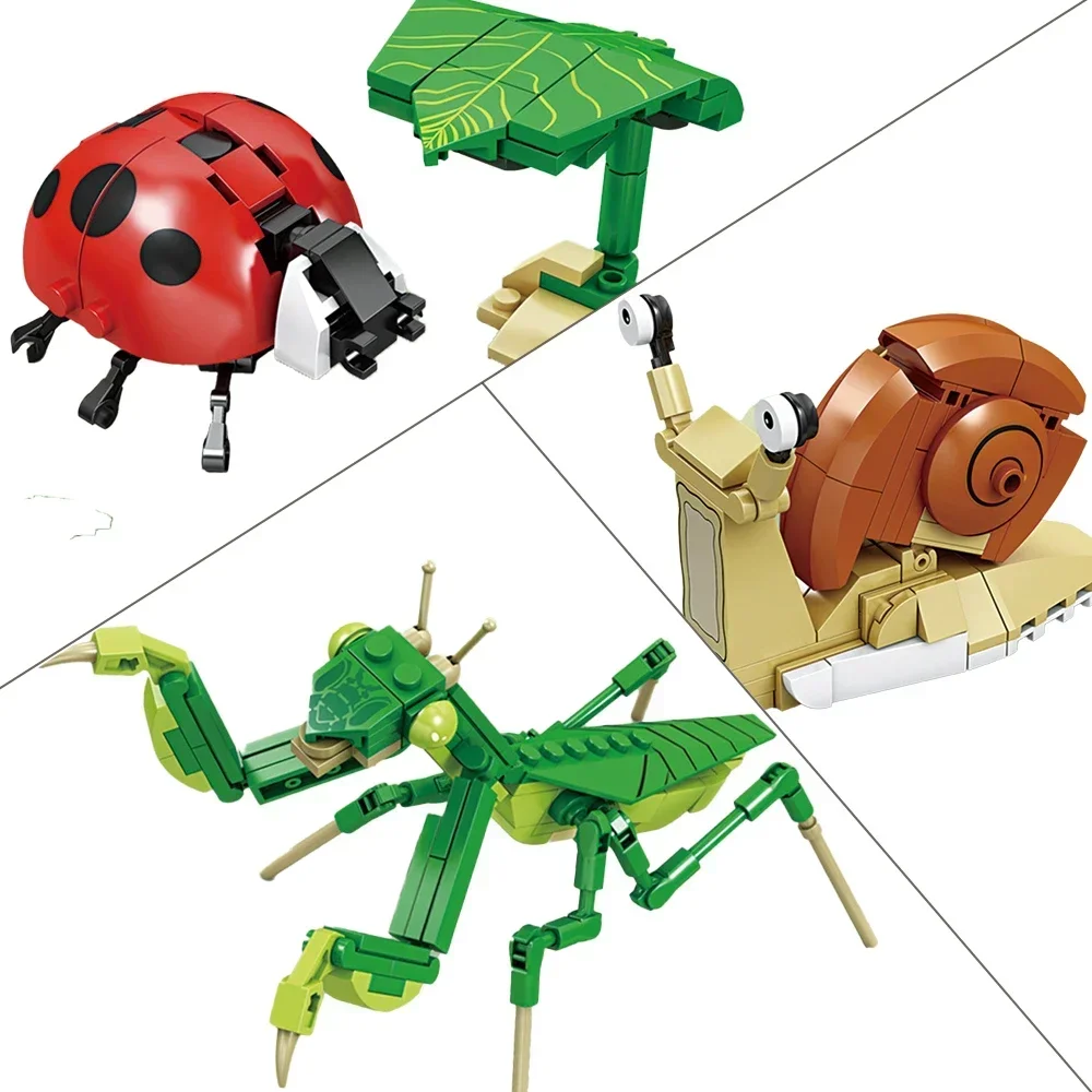 Ladybug Insects Building Blocks Toys Set - Long-Lasting Play for Kids, Great Collectible Models Dragonfly Mantis Housefly & More 2
