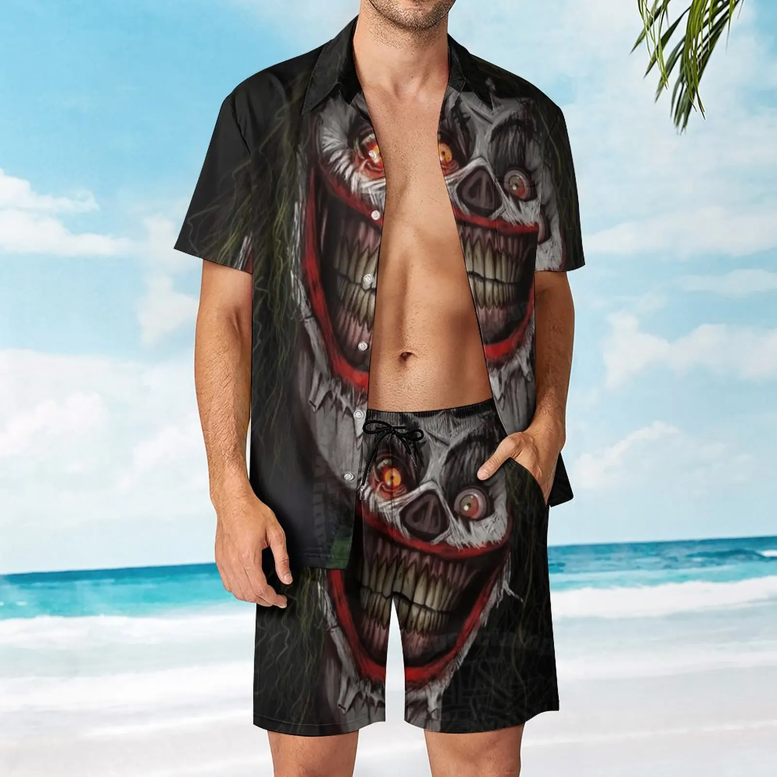 

The Joker (10) Men's Beach Suit Creative 2 Pieces Coordinates Vintage Shopping USA Size