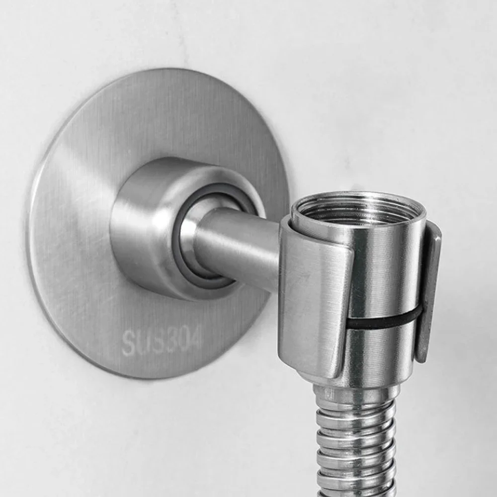 Strong Adhesive 360&deg; 304 Stainless Steel Gel Mounted with Screws Shower Head Holder Adjustable Bathroom Accessories Bracket