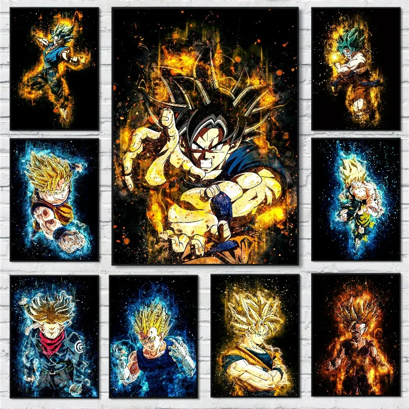 

Classic Vintage Japanese Anime Bandai Dragon Ball Pictures Decoration Paintings Poster HD Prints Wall Interior Canvas Painting
