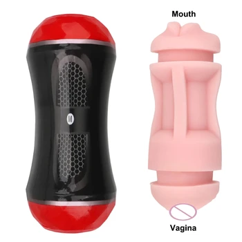 Male Masturbator Sex Toys For Men Vagina Pocket Silicone Real Vagina Mouth Vaginator Endurance Exercise Masturbation Masturb Cup 3