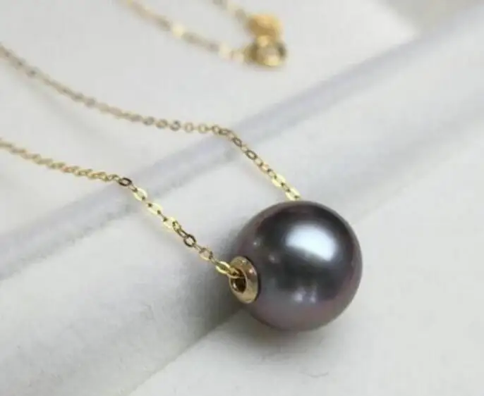 

Jewelry Pearl Necklace Tahiti Black Pearl Sea Passepartout Pendant necklace round light adjustable length