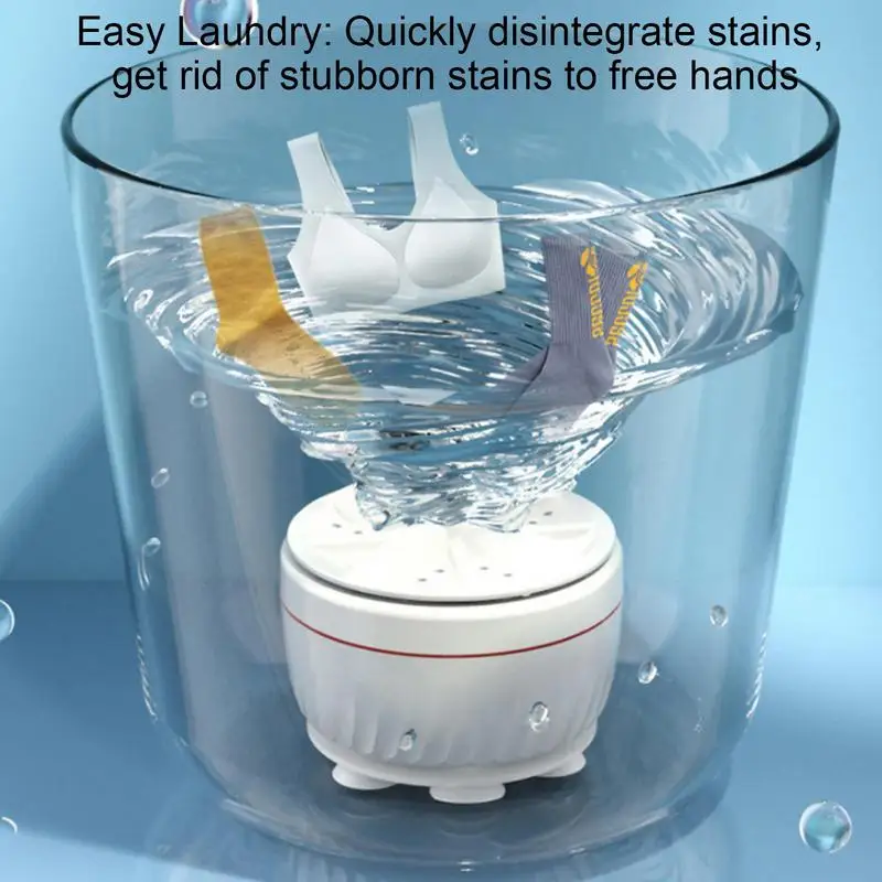 Washing Machine Turbine Mini Washing Machine & Dishwasher with Suction Cups Portable for Travel Home Business