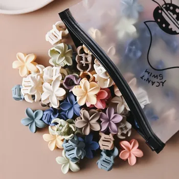 10/20pcs Small Hair Claw Clips Sweet Color Mixed Flower Frosted Clips Hairpin Barrette For Women Girl Kids Hair Accessories 1