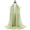 Femmes musulmanes en mousseline de soie Hijab châles écharpe Modal coton Jersey Hijabs plaine douce pour femme musulman Voile bandeau 70*180 cm islamique