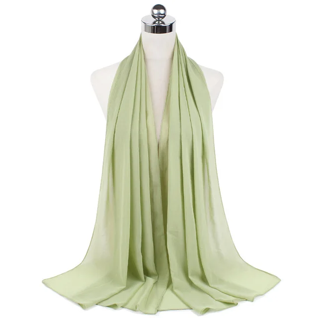 Femmes musulmanes en mousseline de soie Hijab châles écharpe Modal coton Jersey Hijabs plaine douce pour femme musulman Voile bandeau 70*180 cm islamique