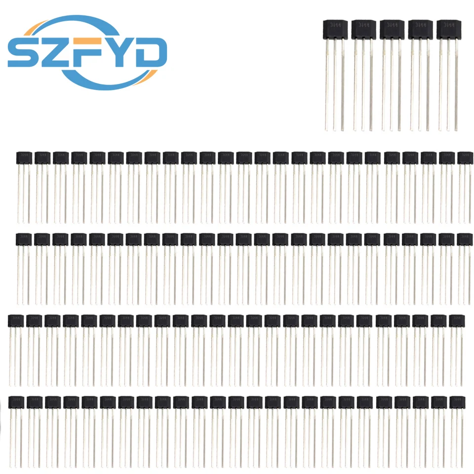 A3144 A3144E A3144EUA OH3144E 44E 3144 TO-92S Hall Effect Sensor 10-100pcs