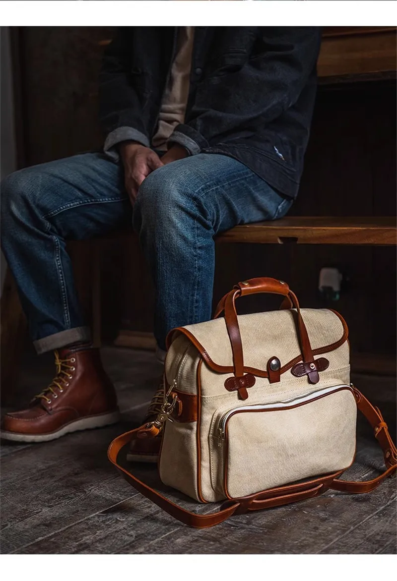 PNDME Outdoor Casual Luxus-Umhängetasche aus echtem Leder für Herren, Designer-Wochenendtasche, handgefertigt, für den täglichen Gebrauch, weiße Umhängetasche, Handtasche – Detail 3