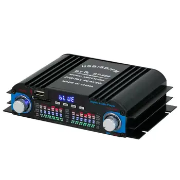 1600W Peak Power HiFi Sound Amplifier Remote Control Bluetooth-Compatible Home Car Power Amplifier Mini HIFI Digital Stereo Amp