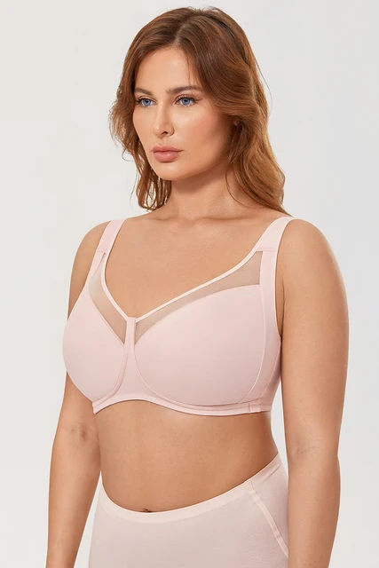 Wirefree Full Coverage Bra Minimizer Wide Straps Support, 51% OFF