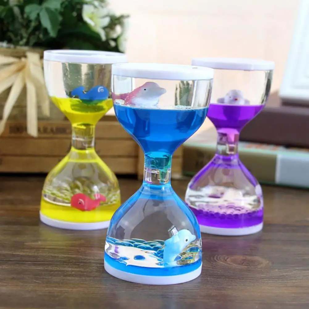 Liquid Hourglass Sand Timer Relief Stress Lovely Satisfying Sensory Oil Drop Timer Oil Hourglass Christmas Gifts Home Decoration 5