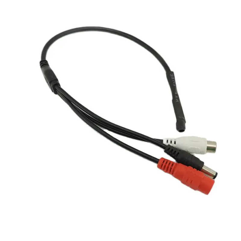 Microphone Sound Monitor DC 9V 12V RCA Female Audio Monitoring MIC for CCTV Camera Security IP Voice