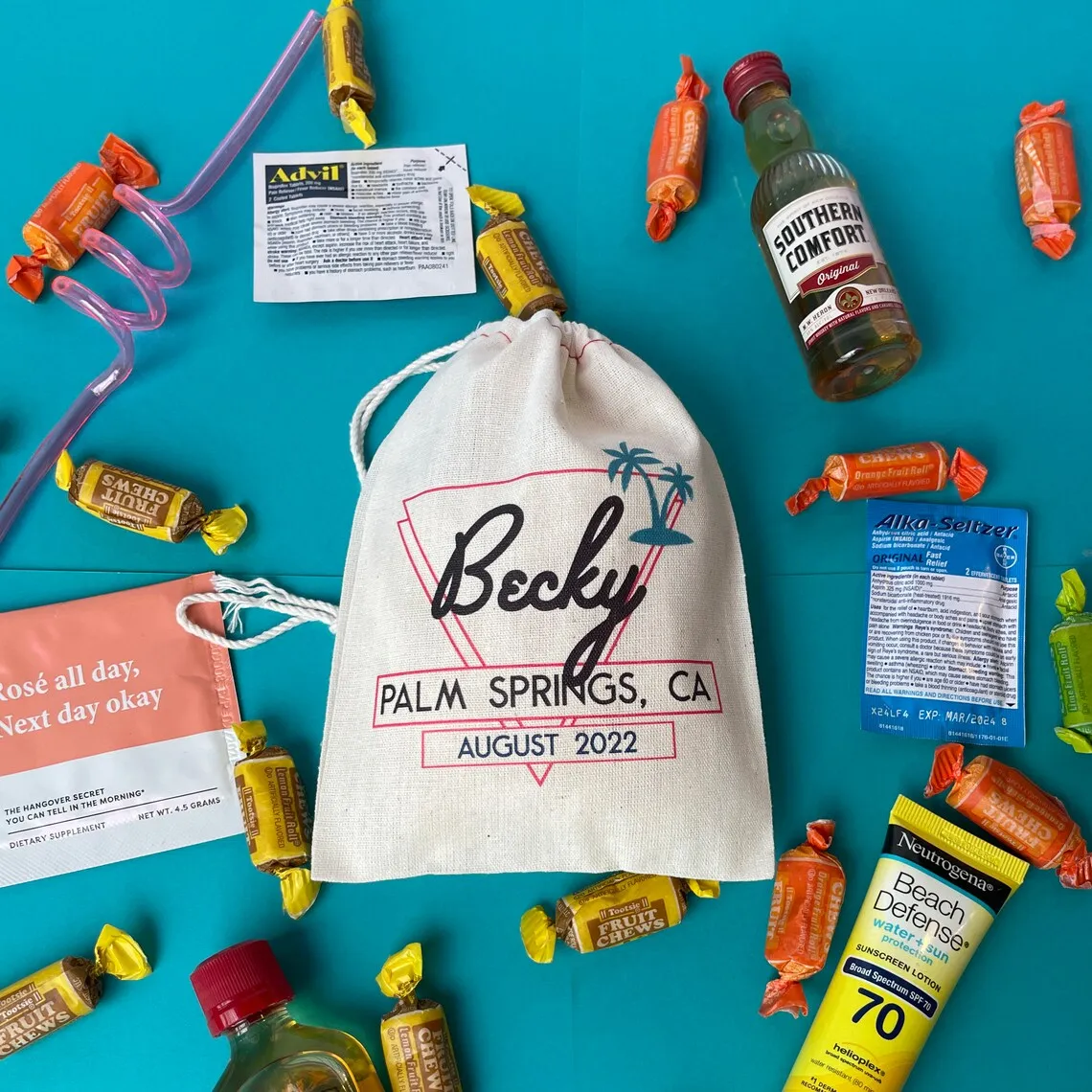 20 Retro Anni '80 Party Palm Springs Borsa Per Bomboniere |