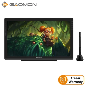 GAOMON PD2200 21.5 인치 그래픽 태블릿 디스플레이 풀 HD 92% NTSC Gamut 스크린 8192 레벨 배터리없는 펜 틸트 기능