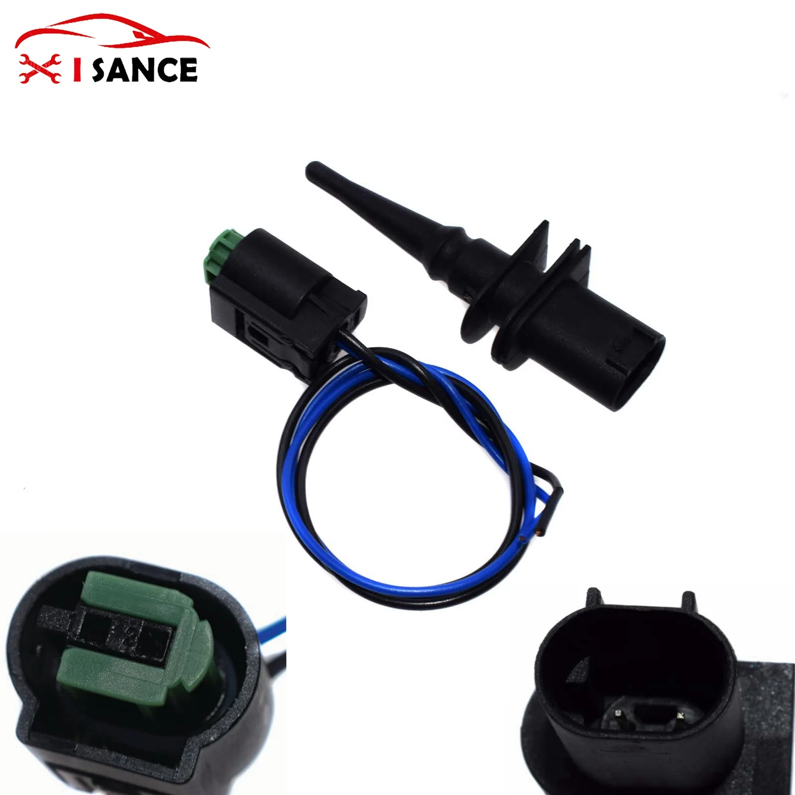 Car Outside Ambient Air Temperature Sensor W/connector Plug For Bmw E46