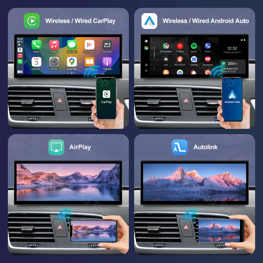 Road Top 12,3 "pantalla Linux Multimedia para Audi Q3 2013-2018 inalámbrico CarPlay Android Auto Airplay reproductor de Radio para coche 5