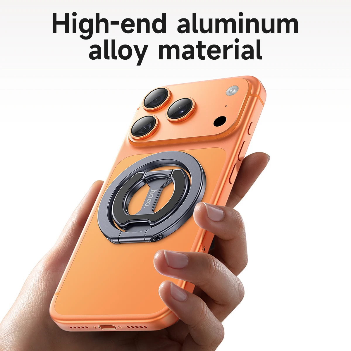 Magnetic Phone Ring Holder with Removable Grip and Kickstand - Mobile Phone Bracket
