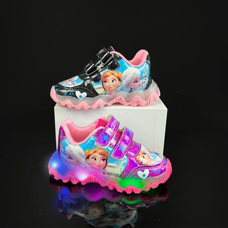 Schijn Klokje letterlijk Led Light Shoes Girls Frozen | Frozen Children Casual Shoes | Lights Casual  Shoe Girls - Children Casual Shoes - Aliexpress