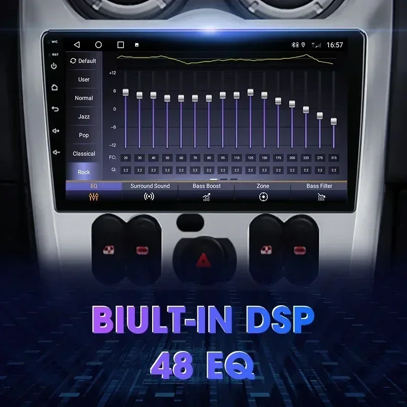 2Din 4G Wifi Android 12 For Renault Logan 1 Sandero 2009-2015 Largus Dacia Duster Car Radio Multimedia Player Carplay Stereo DVD