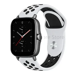 Sport Silicone Watch Band - Versatile 20mm/22mm Strap for 22mm watch band (24 black and white)