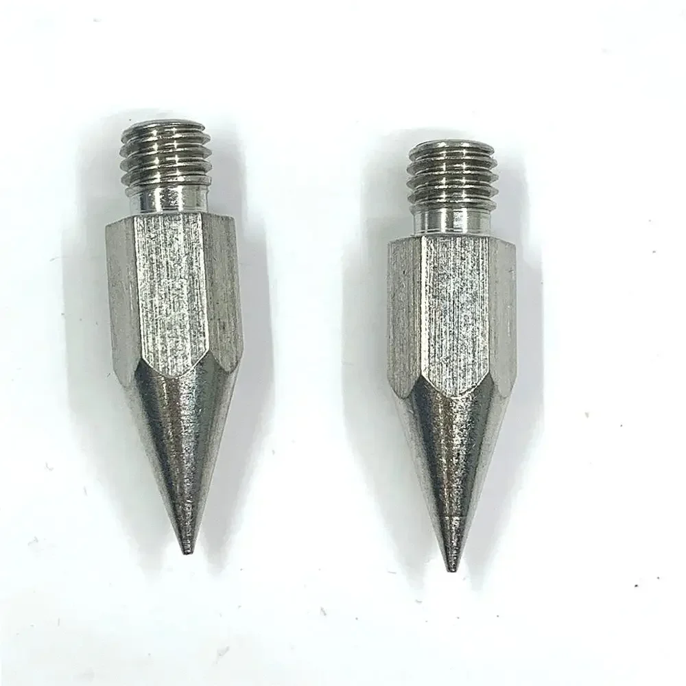 Stainless Steel M9.8mm Prisms Pole M8/M10 Mini Pole Tip Replacement Point Fit For Prisms Pole Spare Parts Power Tools Accessory