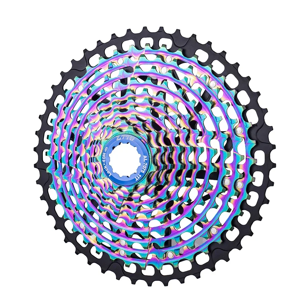 Bicycle Cassette Bicycle Sprocket Gear Bicycle Parts Bike Sprocket Bike Freewheel ZTTO MTB Bike 11 Speed Ultralight Cassette 11s 11-46T Rainbow k7 11V 46T Sprocket 11S 50T Freewheel HG System For GX X1 NX M8000