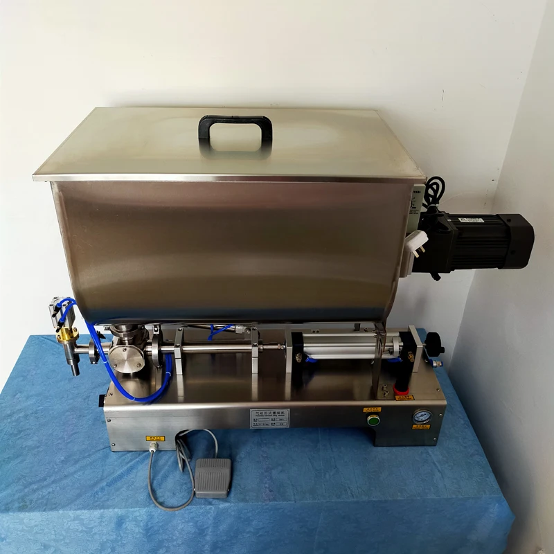 

U-Shaped Hopper Mixing Canning Machine, Stainless Steel Single Head Pneumatic Filling Machine