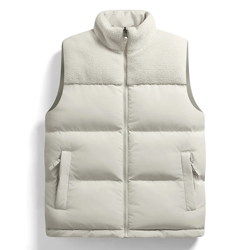 Autumn Winter Youth New Thickened And Warm Double-Sided Vest For Men'S Casual And Fashion Versatile Sleeveless Waistcoat Coat