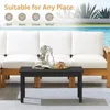 Coffee Table Rectangle,Patio Coffee Tables for Outside,with Slatted Tabletop for Deck, Garden, Balcony, Indoor or Outdoor Use 4