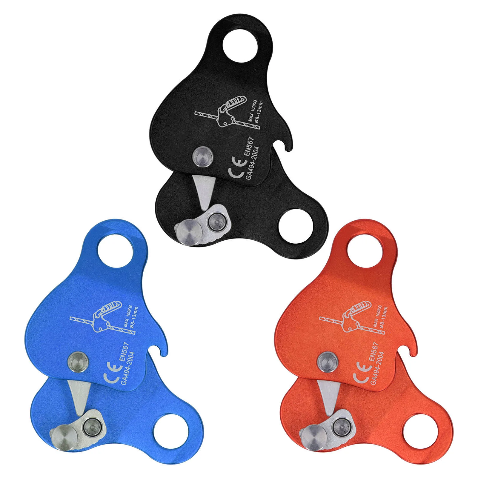High-Strength Self-Braking Climbing Rope Grab for Fall Protection and Outdoor Ascending