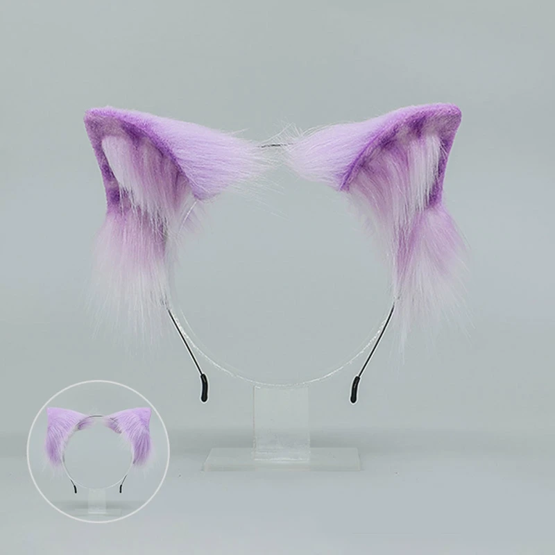 

Искусственный мех для кошачьего хвоста и имитации кошачьих ушей, милый аниме-косплей, вечеринка, Cos