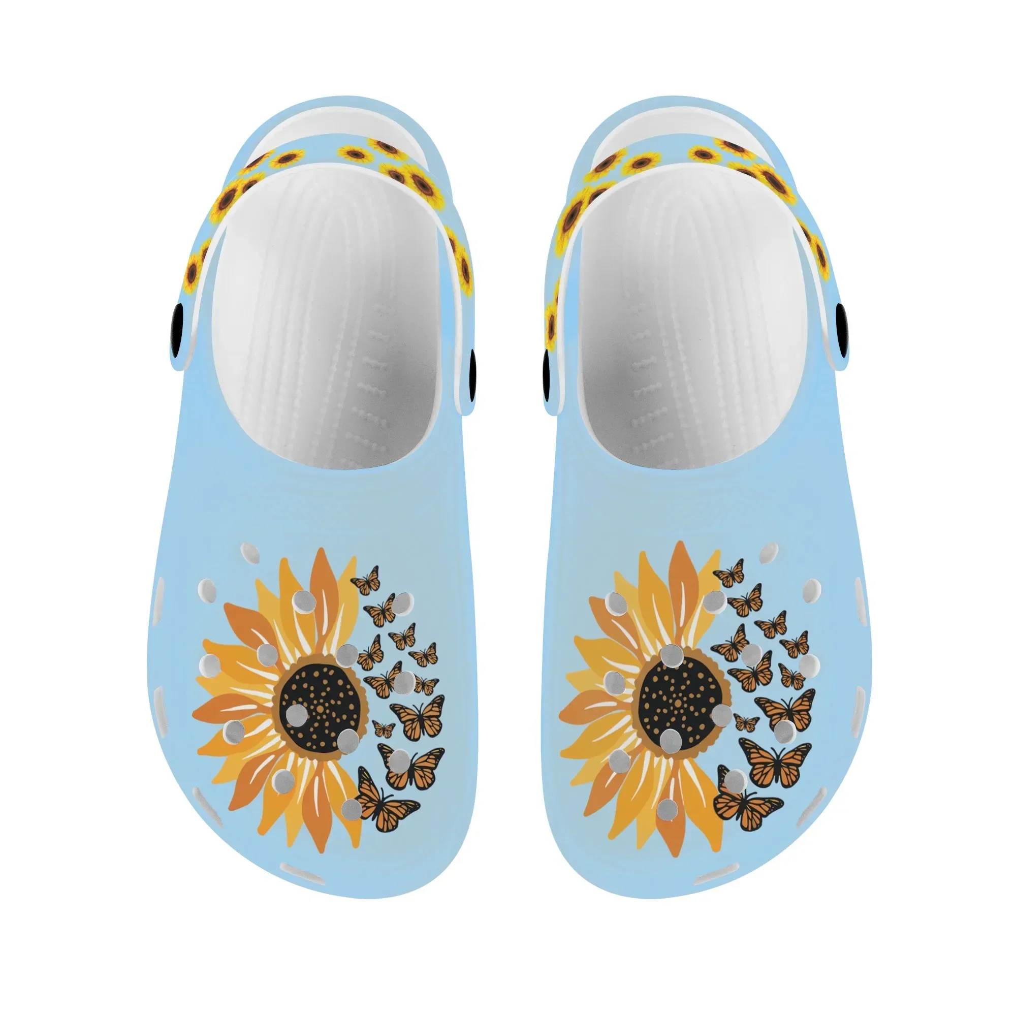 Sandals Female Fashion Sunflower Brand Designer Indoor Light Slippers Comfortable Non-slip Heel Strap Garden Shoes Slides