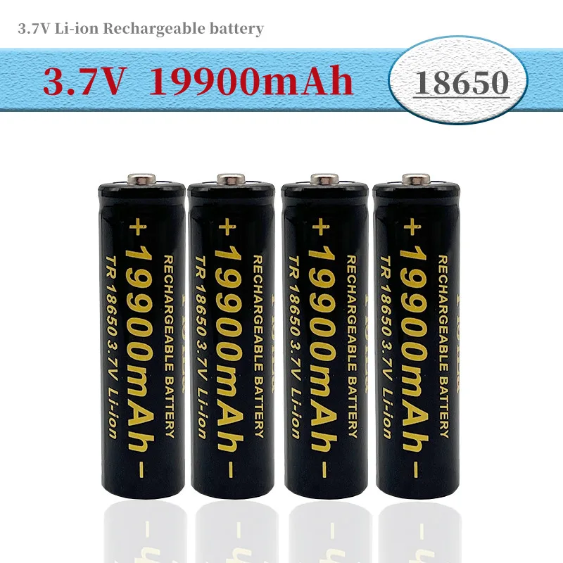 100 Original New 18650 battery 3.7V 19900mAh rechargeable li ion battery for Led flashlight