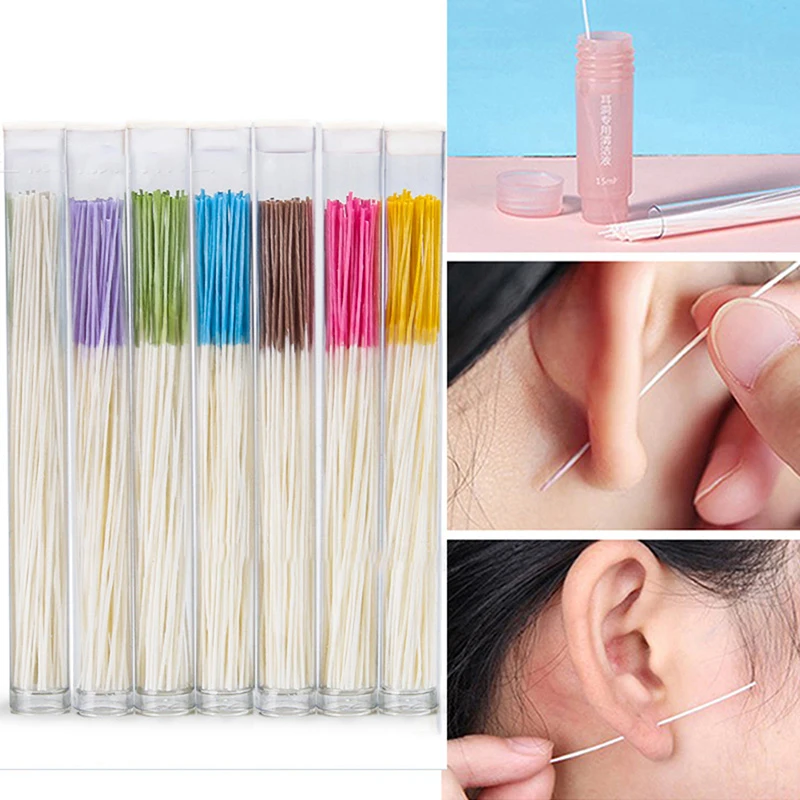 11cm 70pcs Ear Hole Cleaning Line Piercing Aftercare Sterilization Disposable Earrings Hole Cleaner Disinfection Ear Wires 3