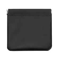 Sleek PU Leather Compact Wallet & Key Organizer (Black)