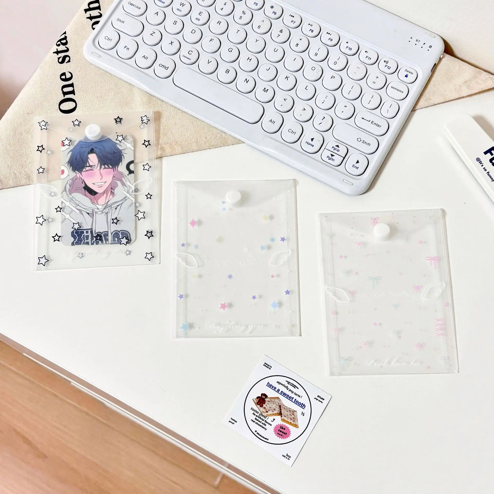 MINKYS 귀여운 기능 10 개/몫 스타 보관 가방 카드 Photocards Bills Collect Book Stationery