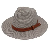 Summer Straw Sun Hat Panama Hats Grass Knitted Gift Hat Breathable Leisure Jazz Hat European American Style Straw Hat Beach Caps - Image 2
