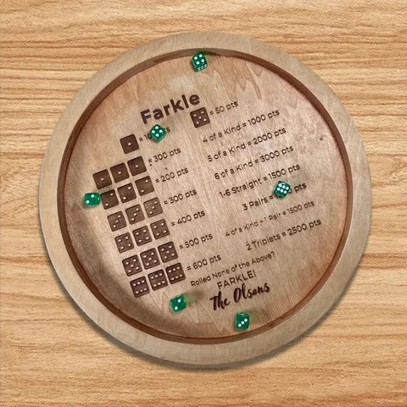 Wooden Dice Tray For Farkle Classic Dice Game, Farkle Tray, Classic Game, Tray