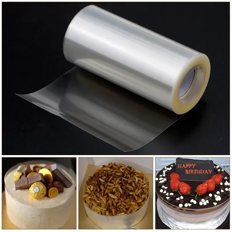 Kitchen Bakeware Acetate Film for Cake Decor Transparent Cake Surround Film Mousse Sheets Surrounding Edge DIY Collar