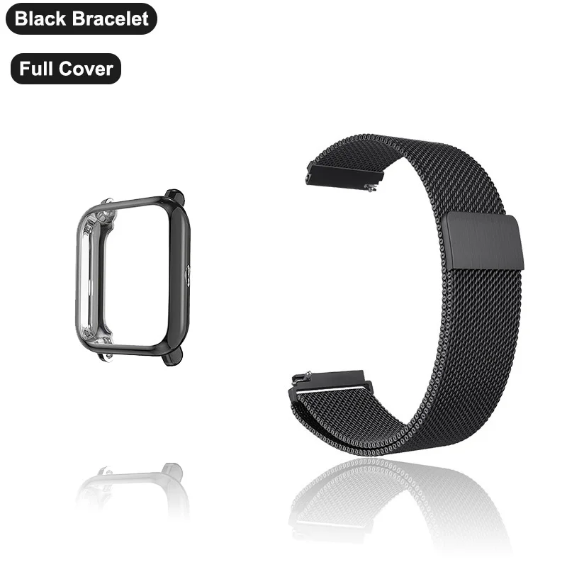 Magnetic Loop Watch Strap with TPU Case and Screen Protector - 20mm