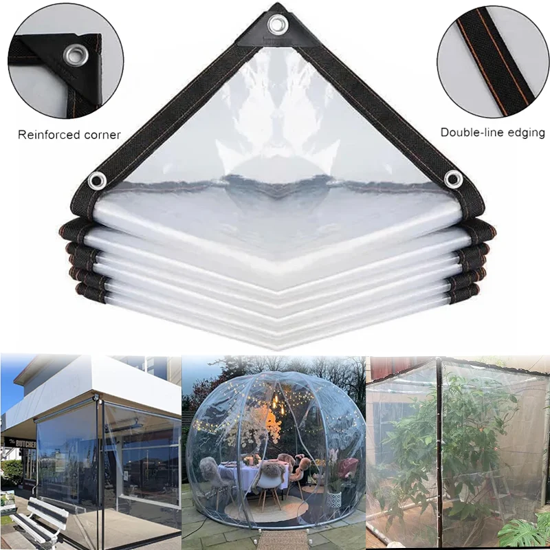 Rainproof Tarpaulin Transparent Lightweight Waterproof Cover
