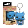 Funko Pop Keychain Fairy Tail Kawaii Blue Cat HAPPY Anime Mini Action Toy Figures Doll Model Backpack Pocket Keychain Child Gift 1