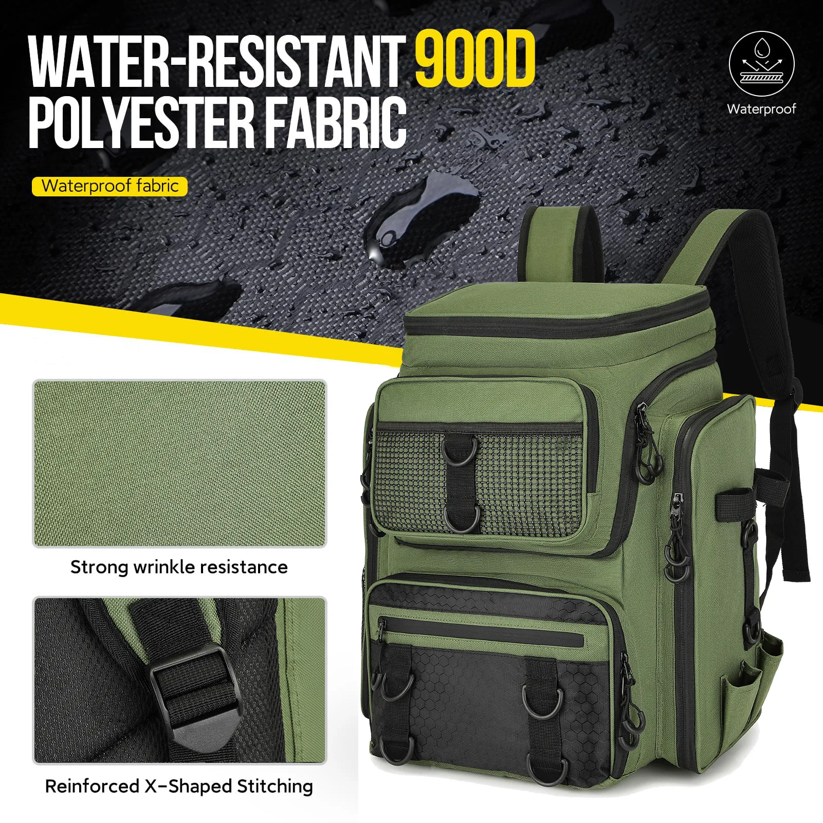 Fishing Backpack with Rod Holders 2