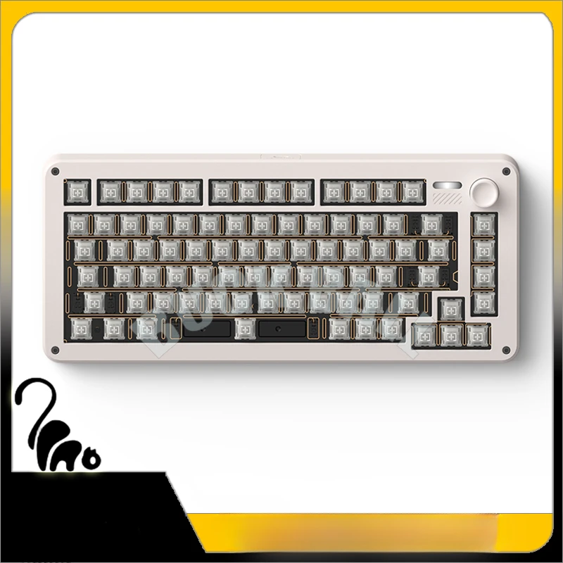 

Mechanical Keyboard Kit 3 Mode Bluetooth 2.4G Wireless Gaming Keyboard Kit 81Keys Gasket Structure Hot Swap Gifts